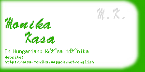 monika kasa business card